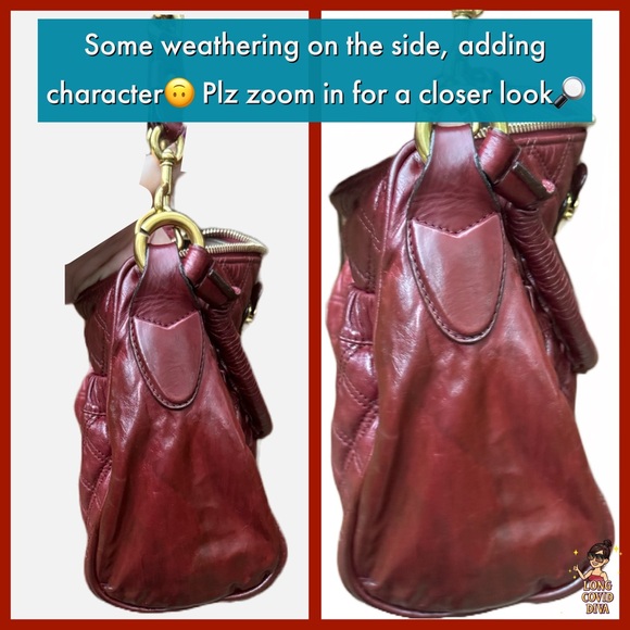 👜RETIRED/Marc Jacobs Collection/Bordeaux/Quilted Calf Leather/ Julianne Bag - Picture 10 of 17